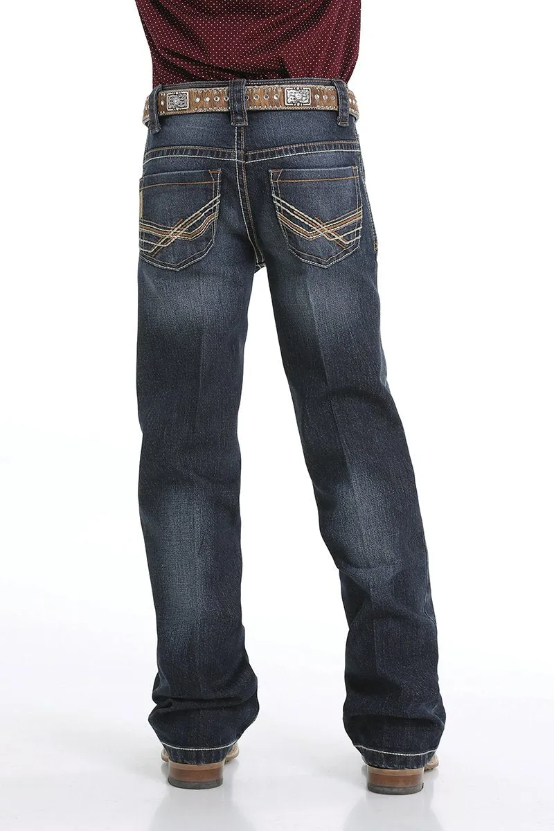 Boys Cinch Western Jeans Relaxed Stretch Tint Medium Wash