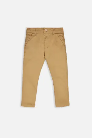 BOYS COTTON PANT- BEIGE