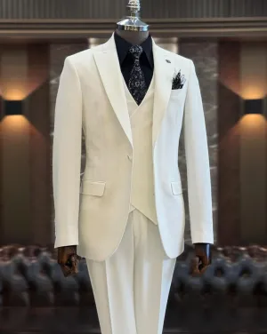 Brabion Abbot White Slim Fit Suit - Elevate Your Style