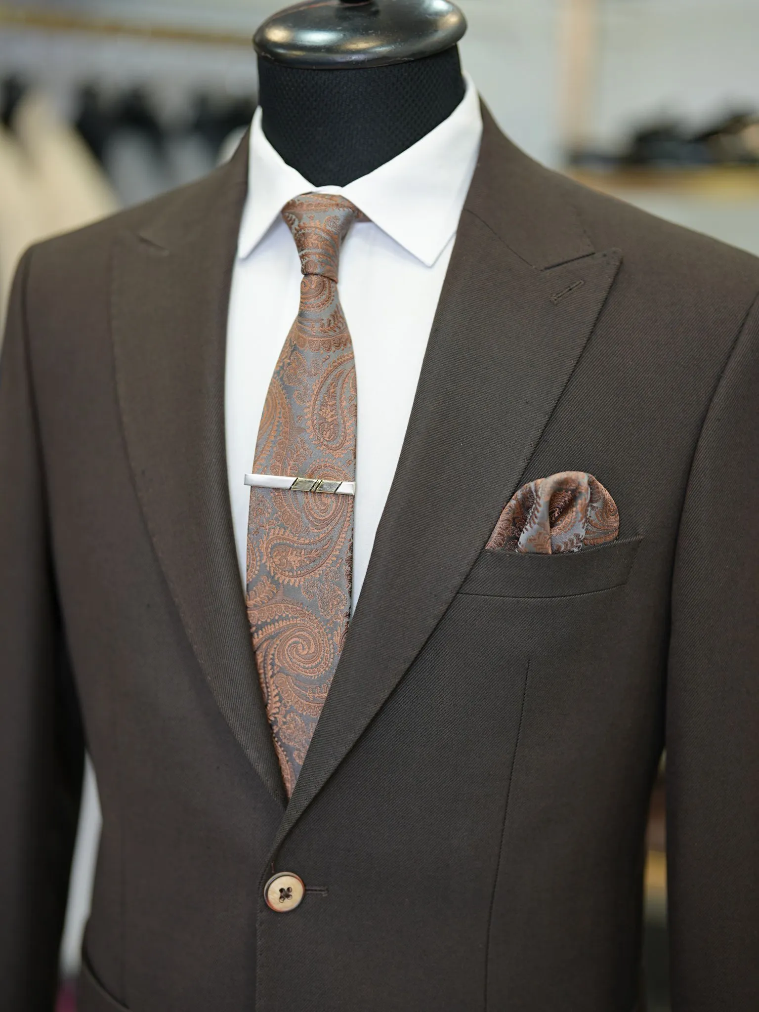 Brabion Vicenza Coffee Slim Fit 2 Piece Suit - Elevate Your Style