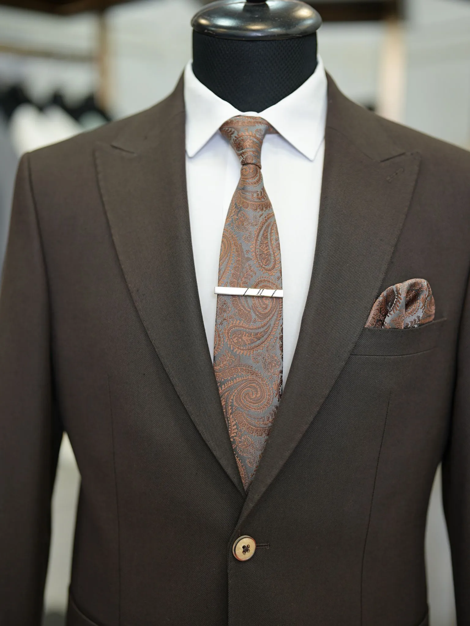 Brabion Vicenza Coffee Slim Fit 2 Piece Suit - Elevate Your Style