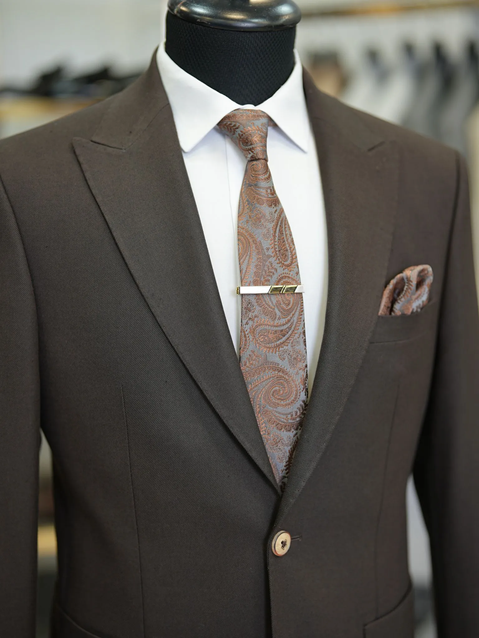 Brabion Vicenza Coffee Slim Fit 2 Piece Suit - Elevate Your Style