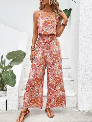 Breanna - Floral wide-leg jumpsuit