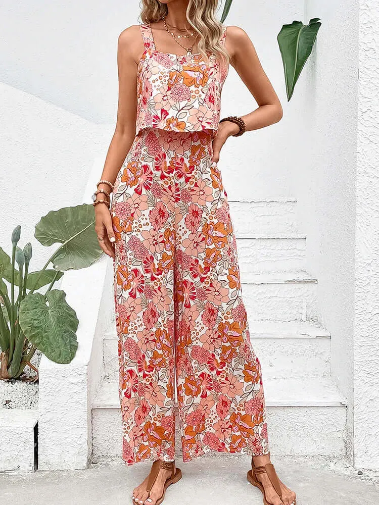 Breanna - Floral wide-leg jumpsuit