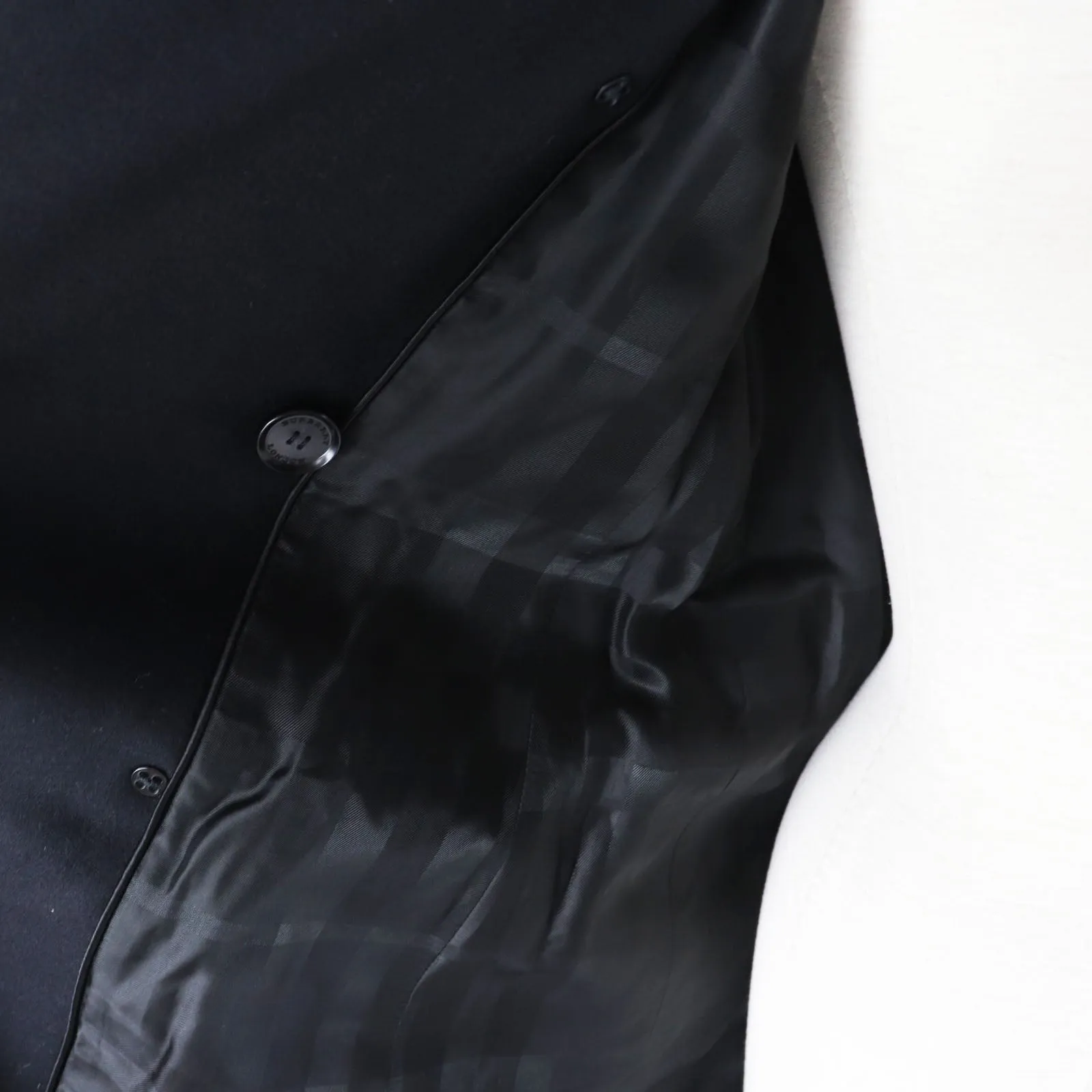 Burberry Wool Cashmere Trench Coat Black 38
