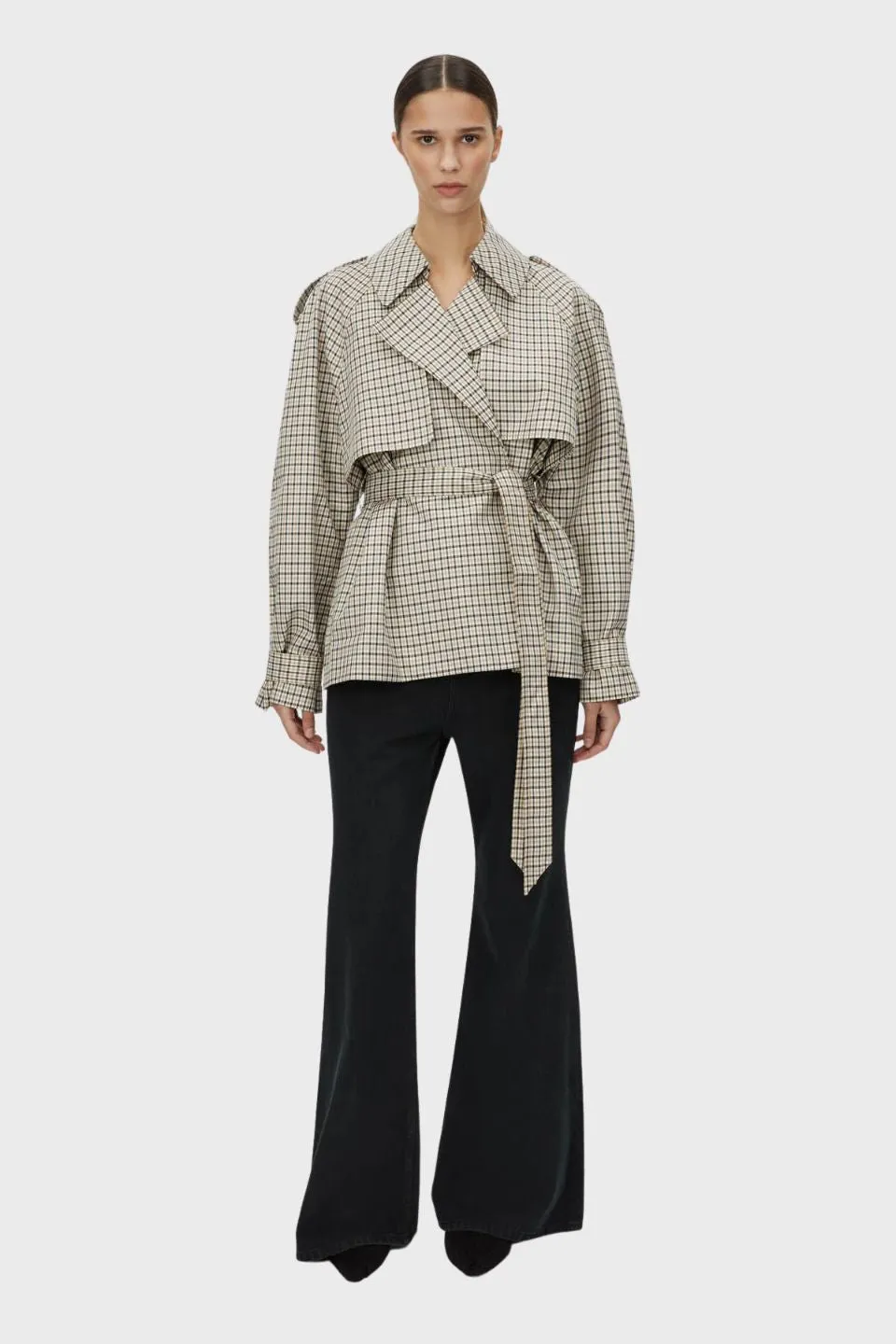 Burdock Check Trench Jacket
