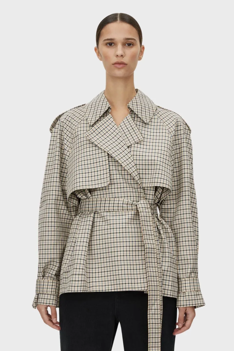 Burdock Check Trench Jacket
