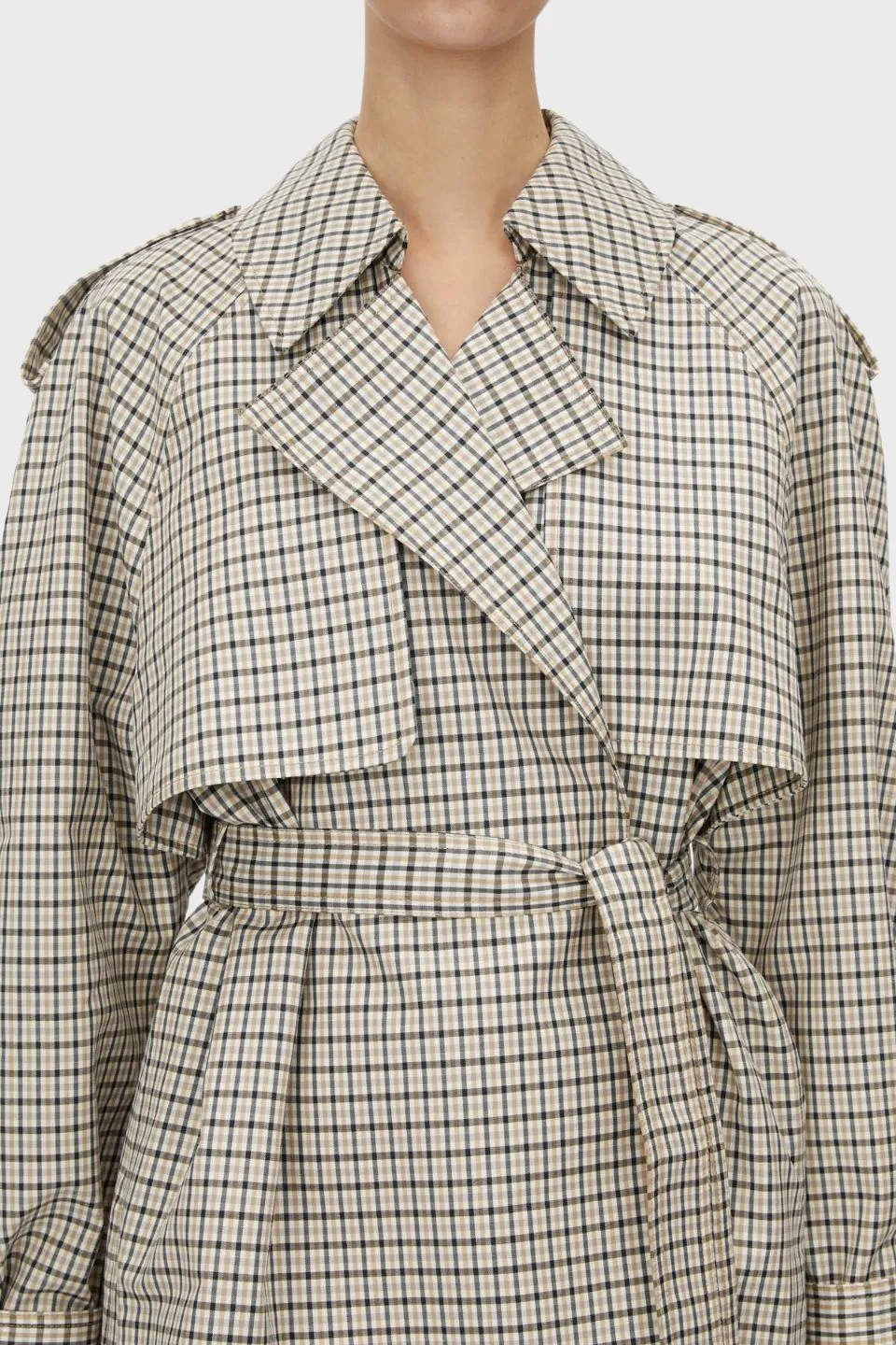 Burdock Check Trench Jacket