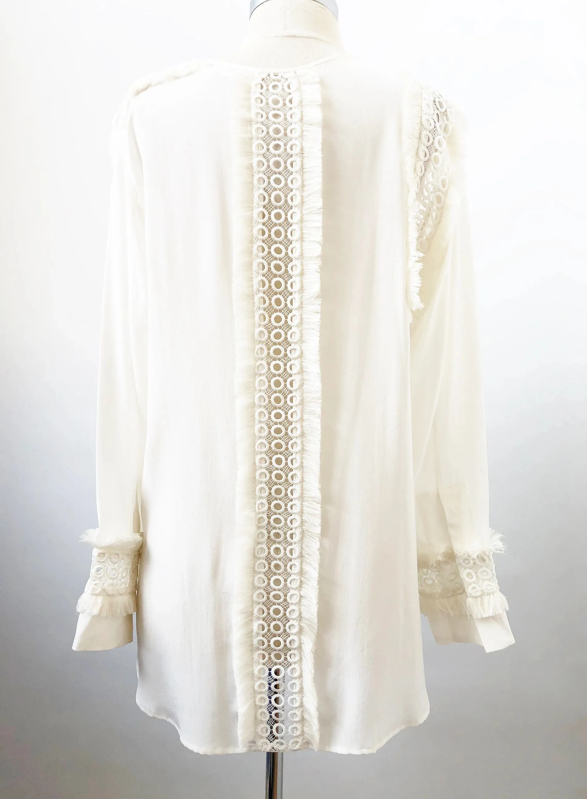 By Malene Birger Silk Embellished Blouse Size M