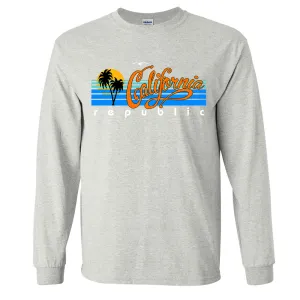 California Republic Palm Trees Long Sleeve Shirt