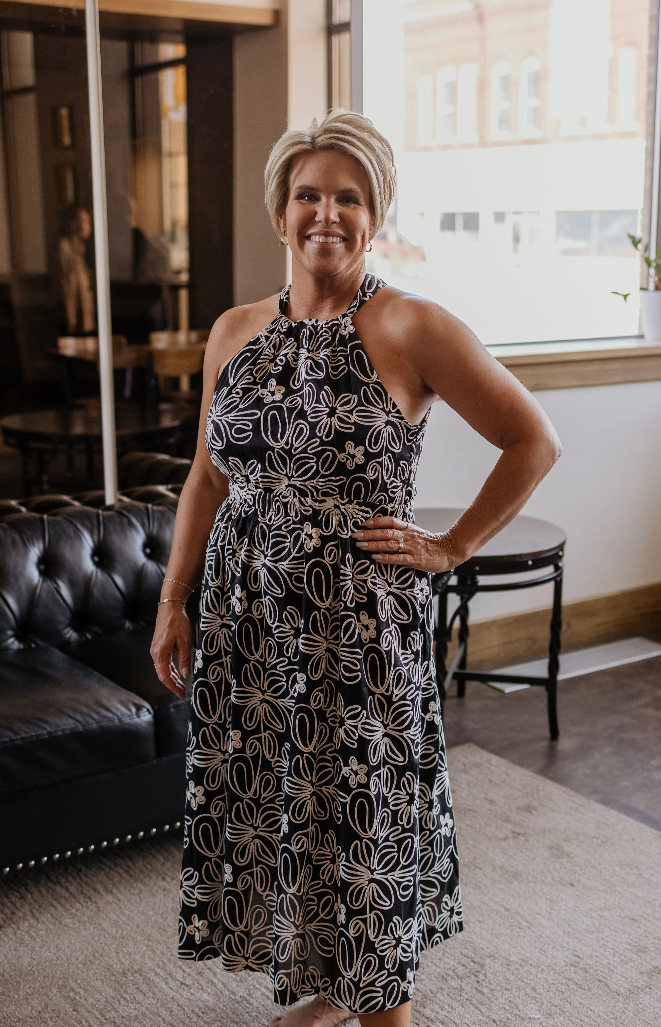 CALLIOPE FLORAL MIDI DRESS