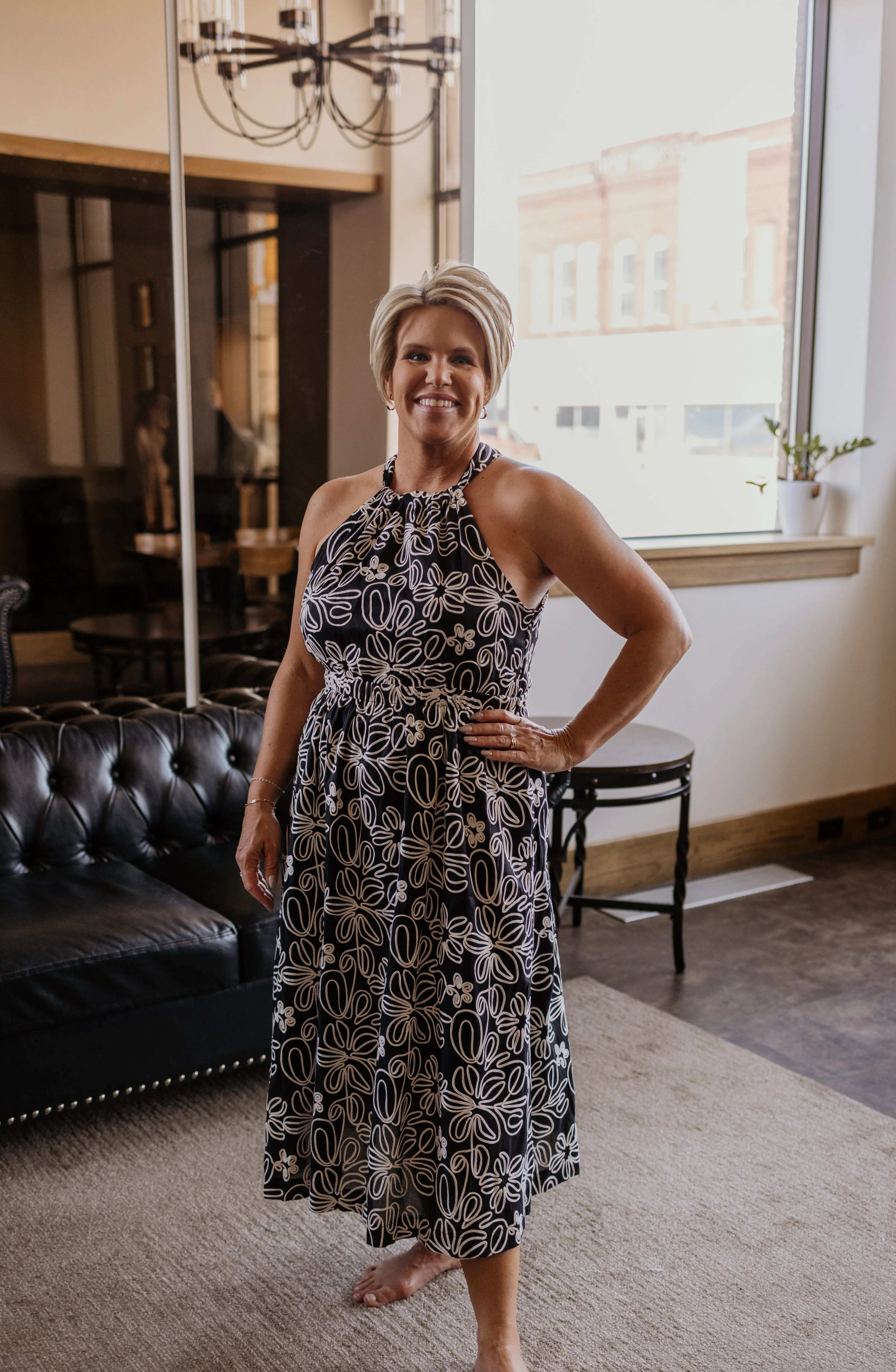 CALLIOPE FLORAL MIDI DRESS