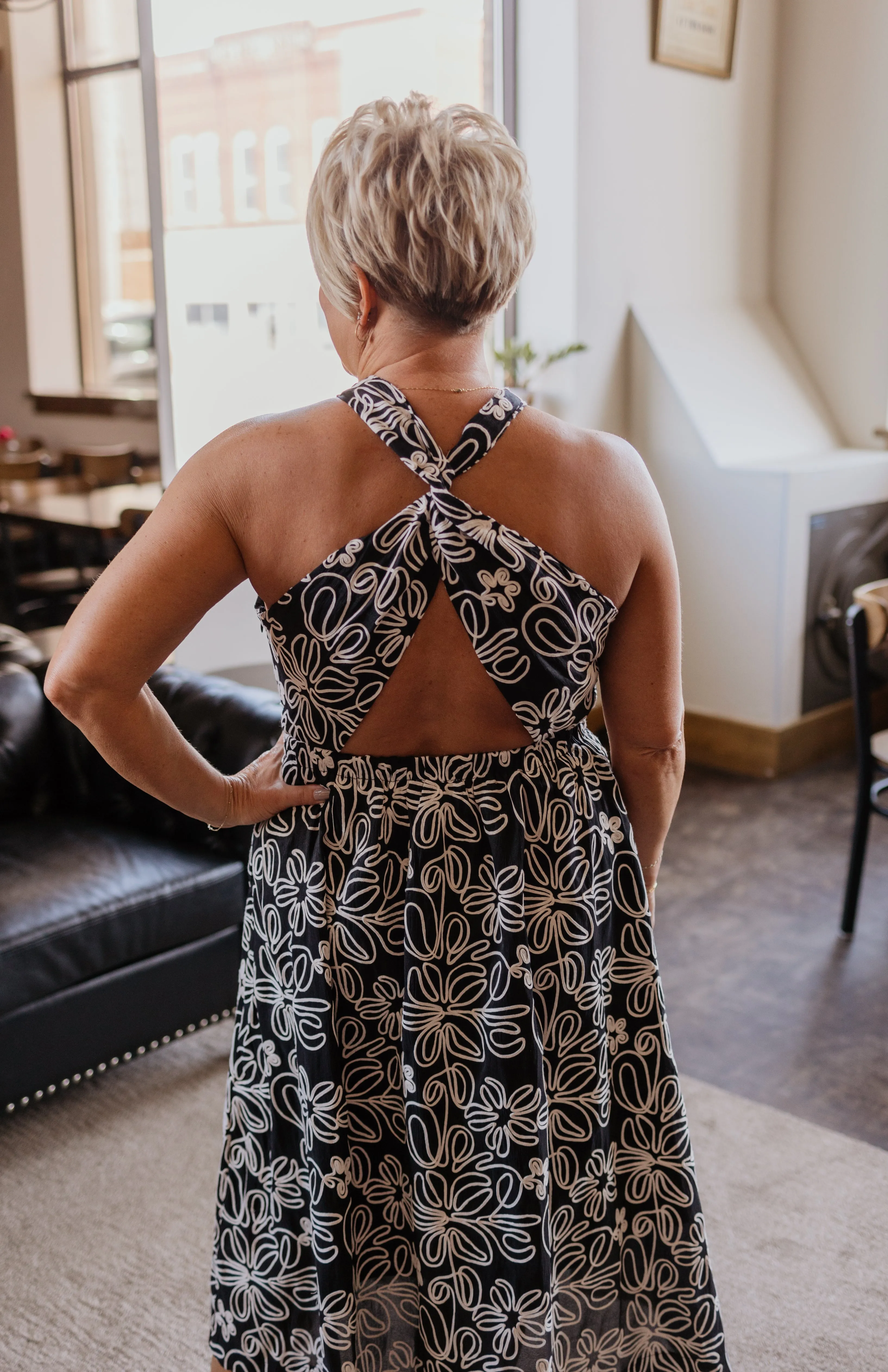 CALLIOPE FLORAL MIDI DRESS
