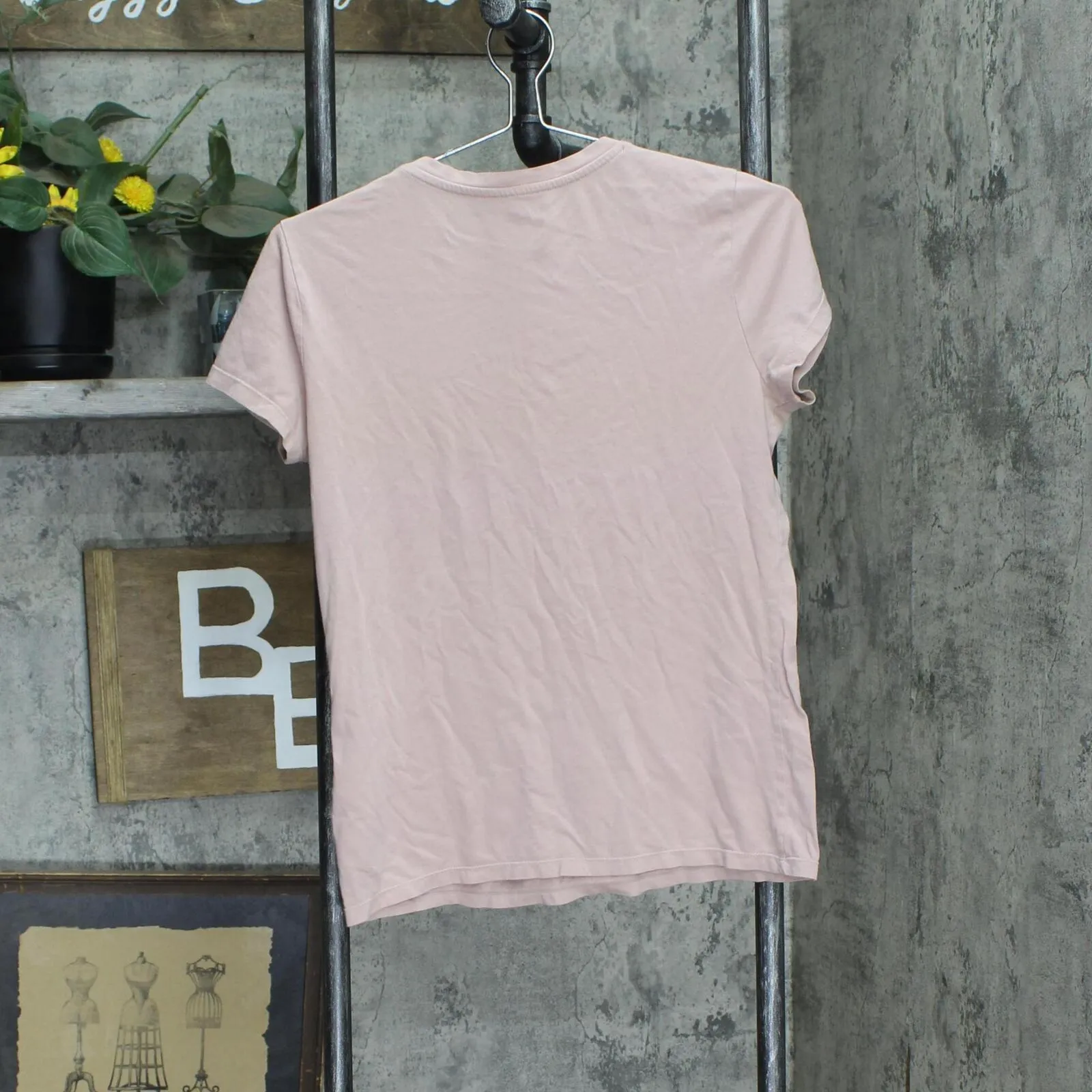 Calvin Klein Jeans Womens Logo T-Shirt Tee 1577512 Mauve Pink M