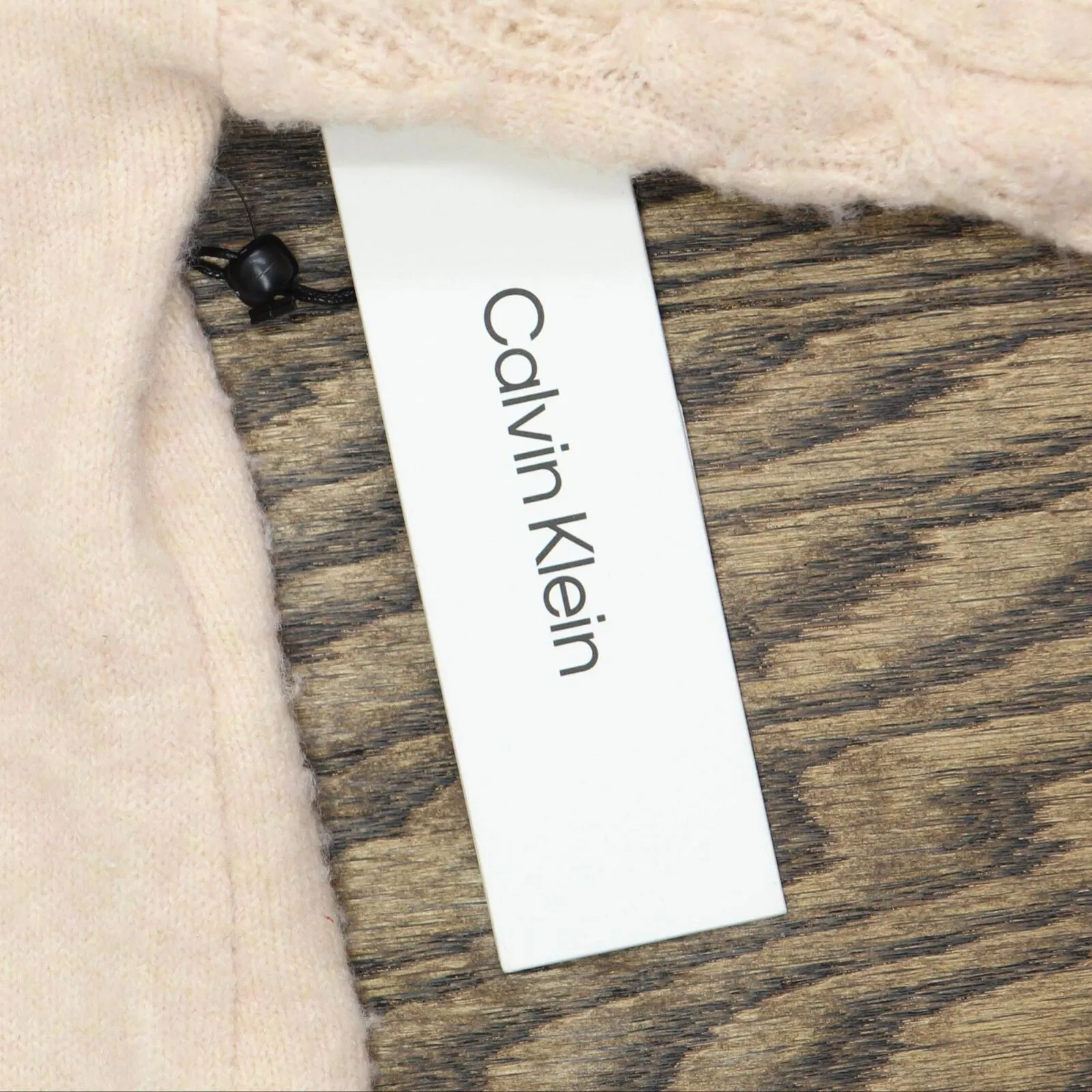 Calvin Klein Womens Cable Knit Sleeve Sweater M2XSJ728 Blush Pink L