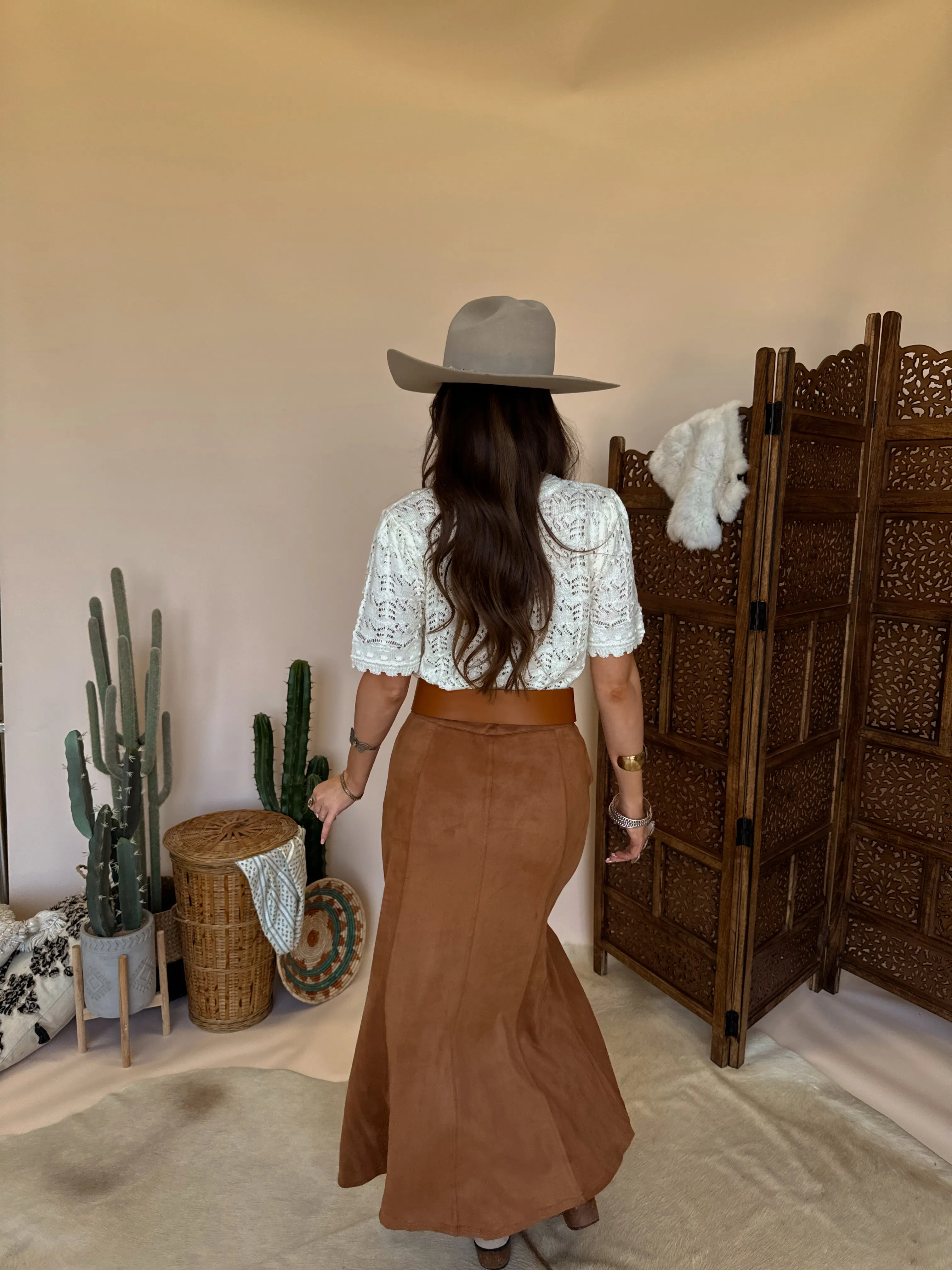 Camel Maxi Skirt