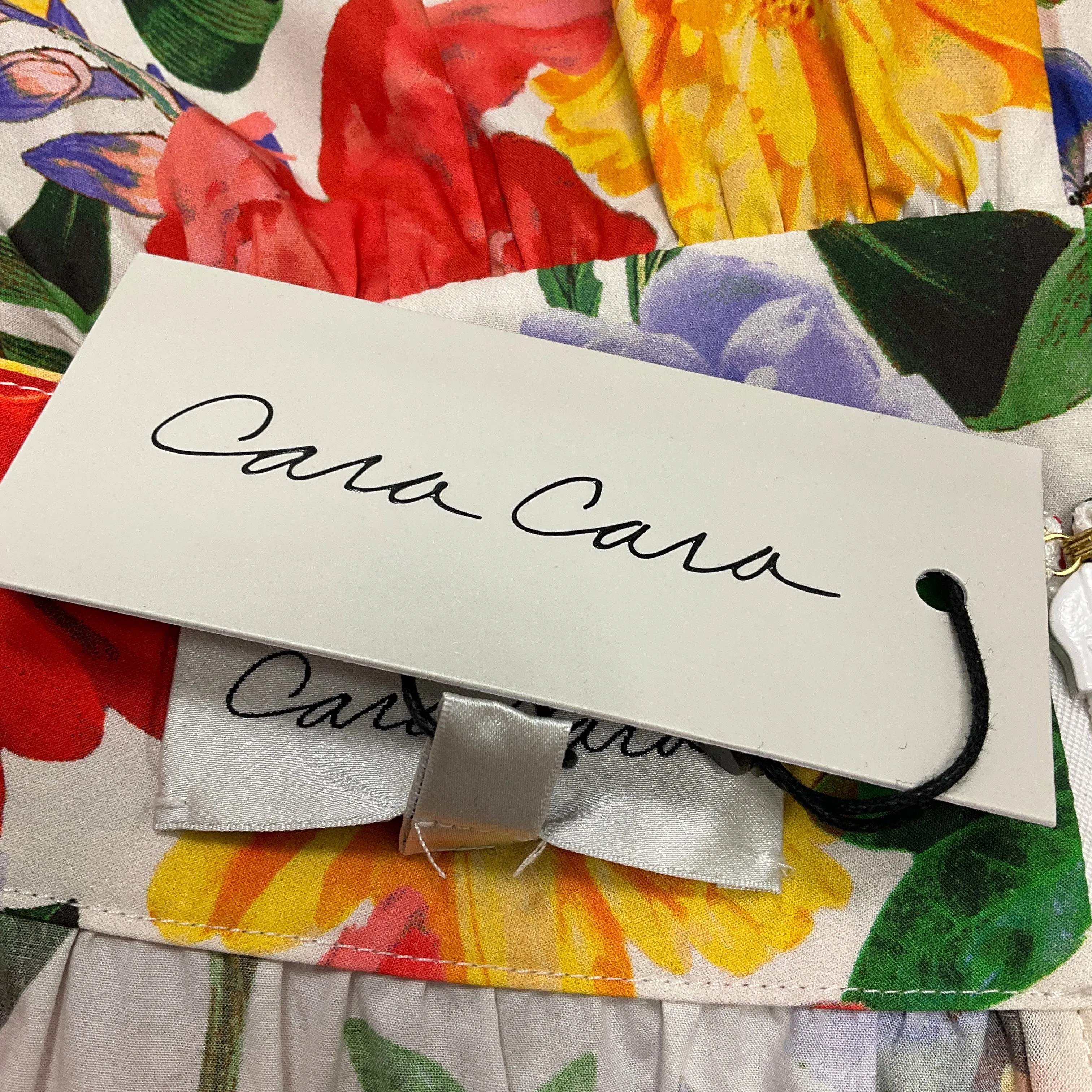 Cara Cara Red Multi Egret Blossoms Nathali Floral Maxi Skirt