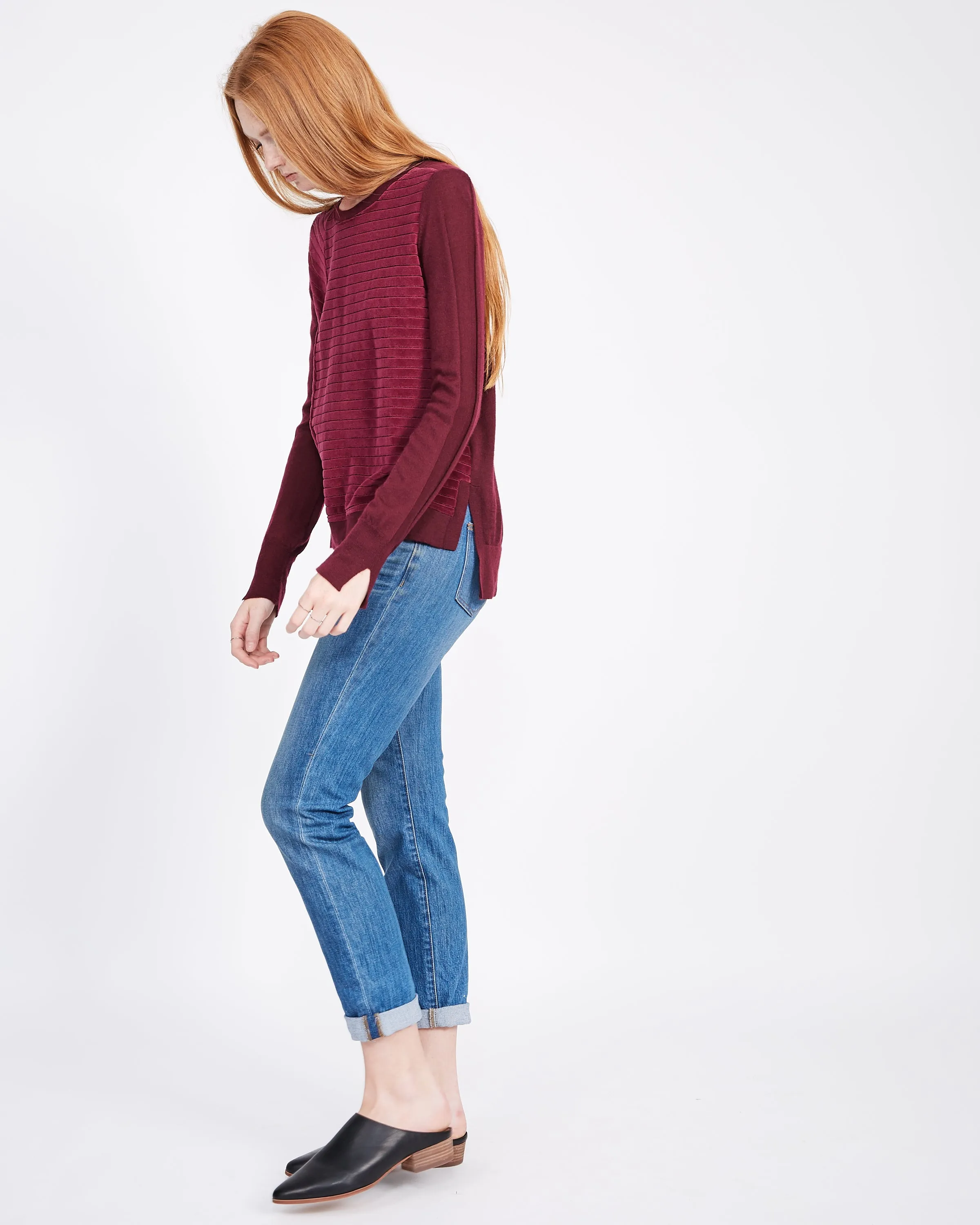 Carmen Cashmere Velour Sweater
