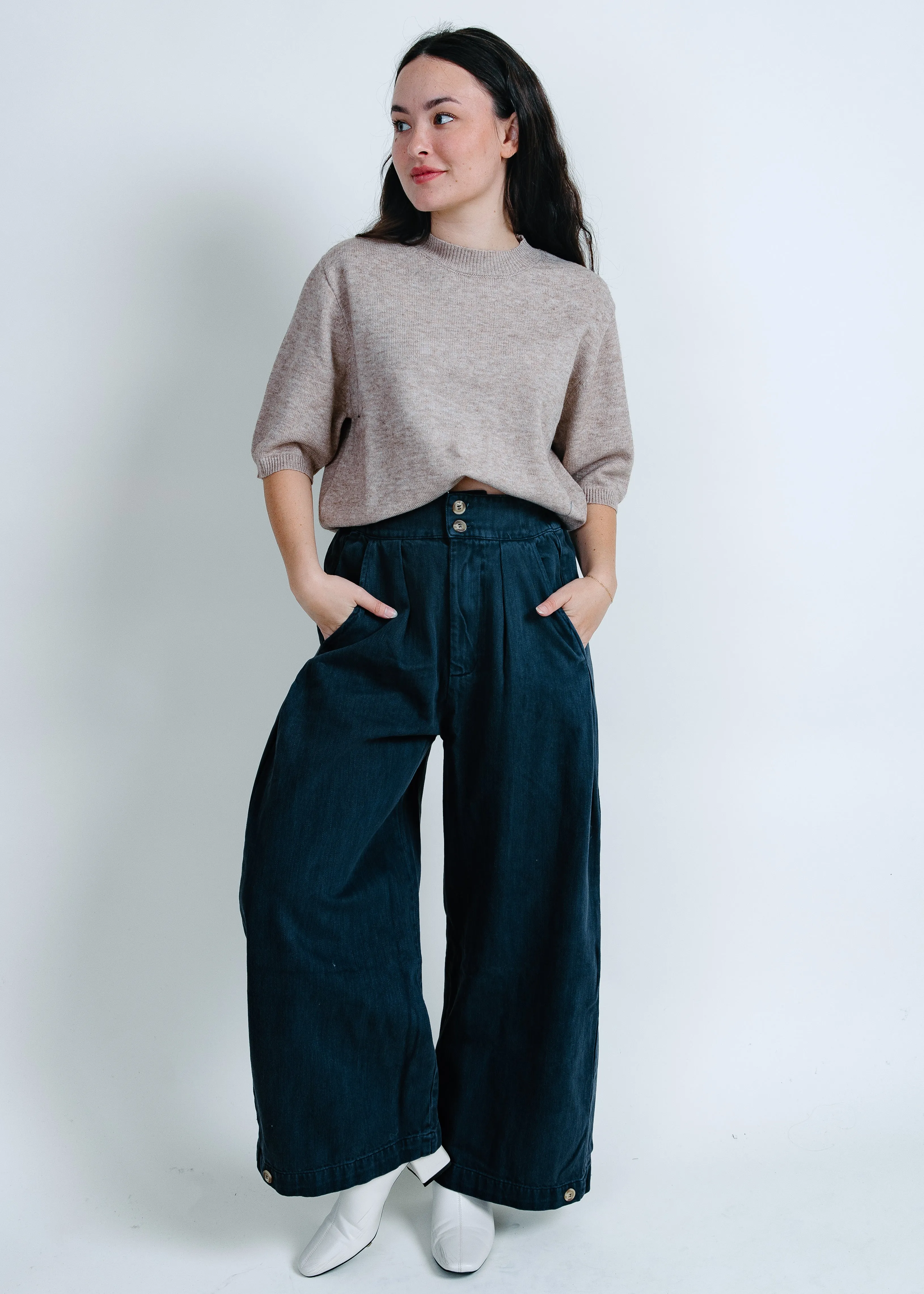 Carmen Wide Leg Pants - Slate