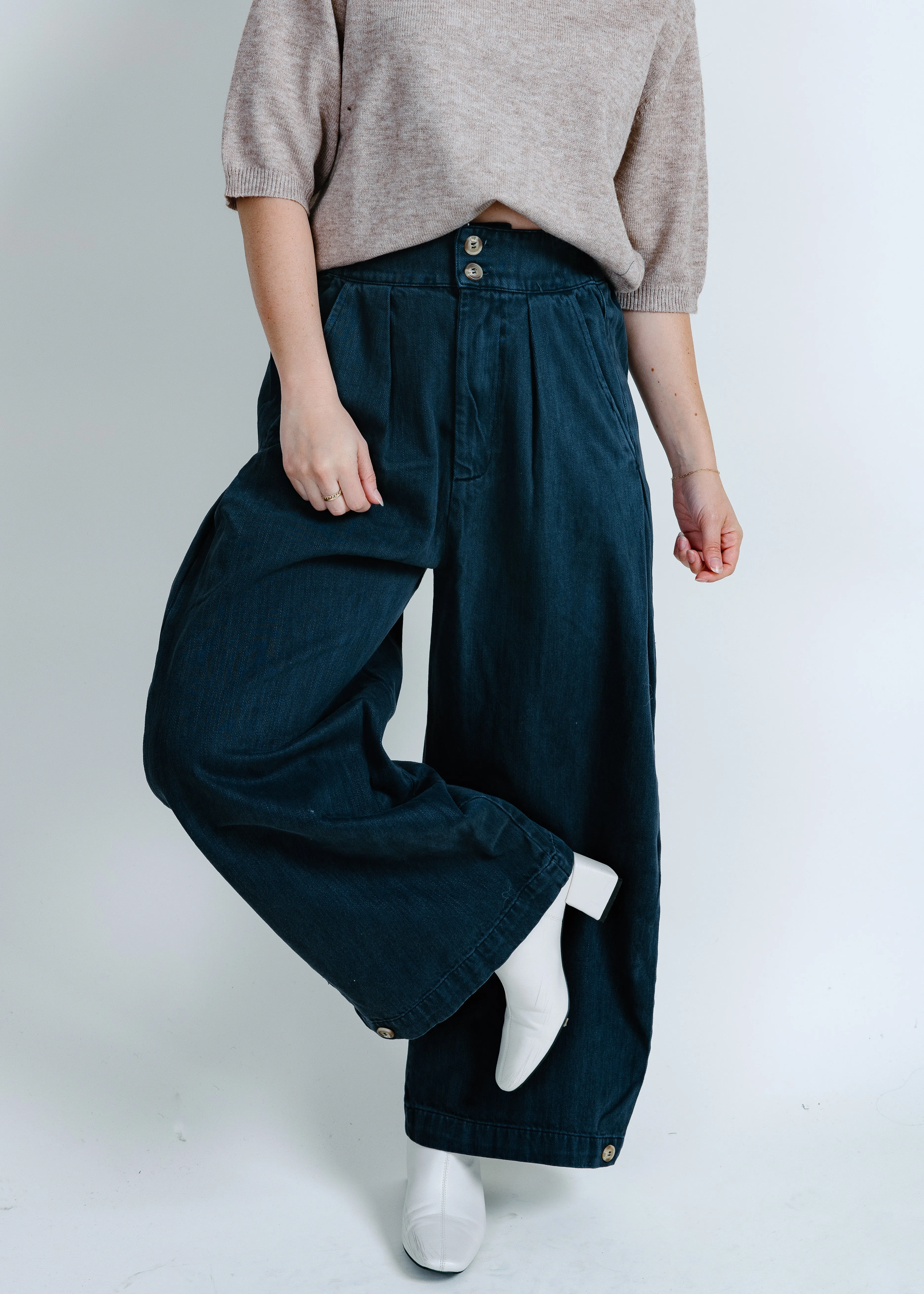 Carmen Wide Leg Pants - Slate