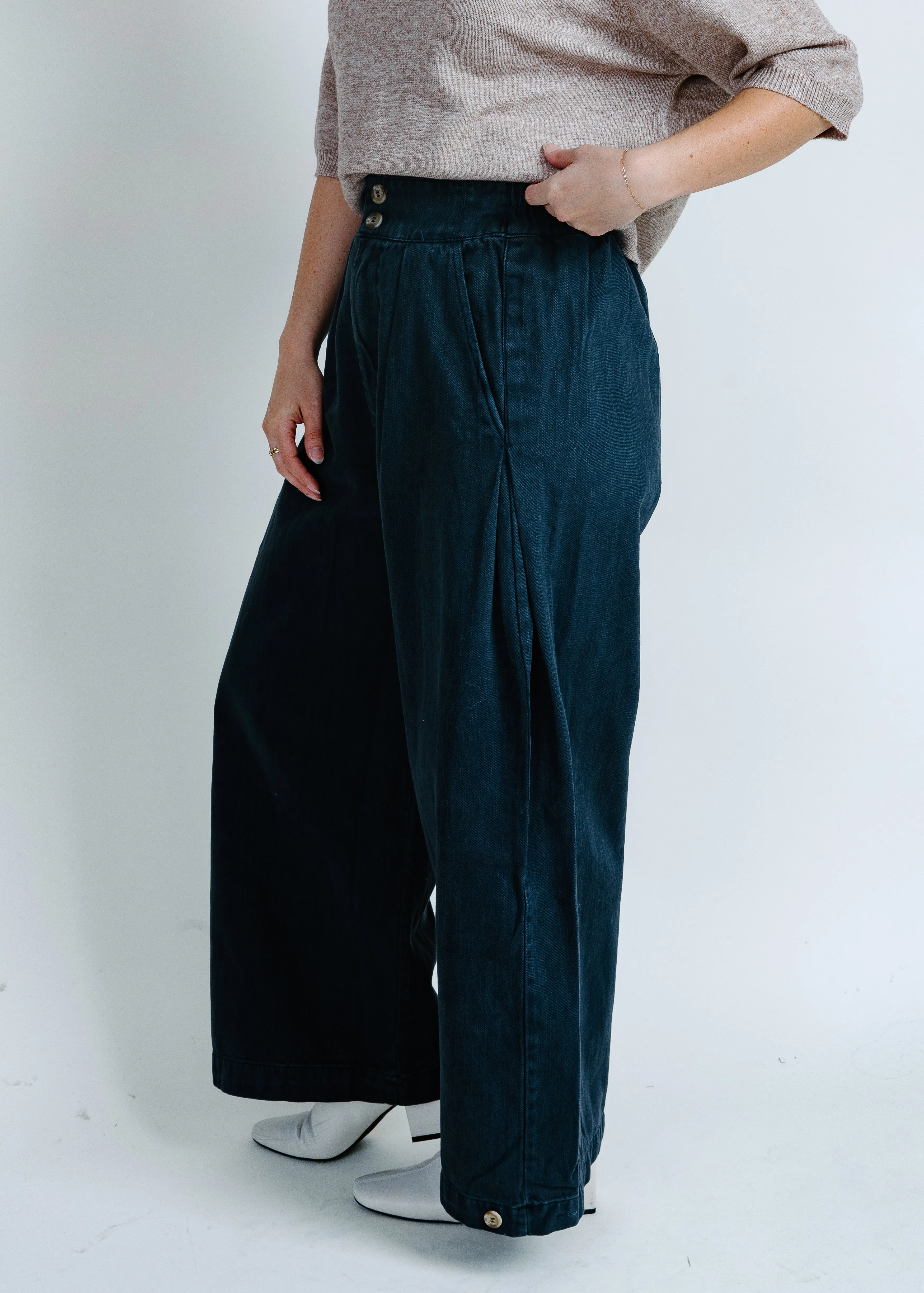 Carmen Wide Leg Pants - Slate