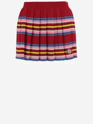 Casablanca viskosblandning miniskirt med randigt mönster