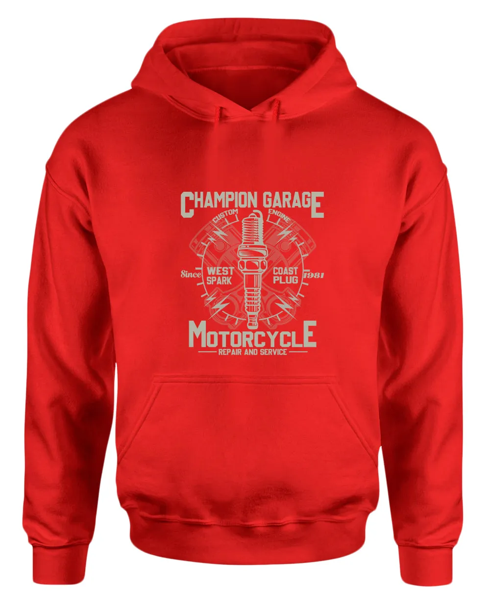 Champion garage motorcycle repair service hoodie