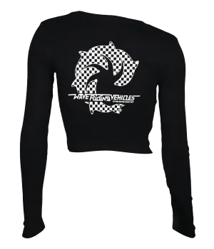 Checker Ladies Crop L/S T-Shirt