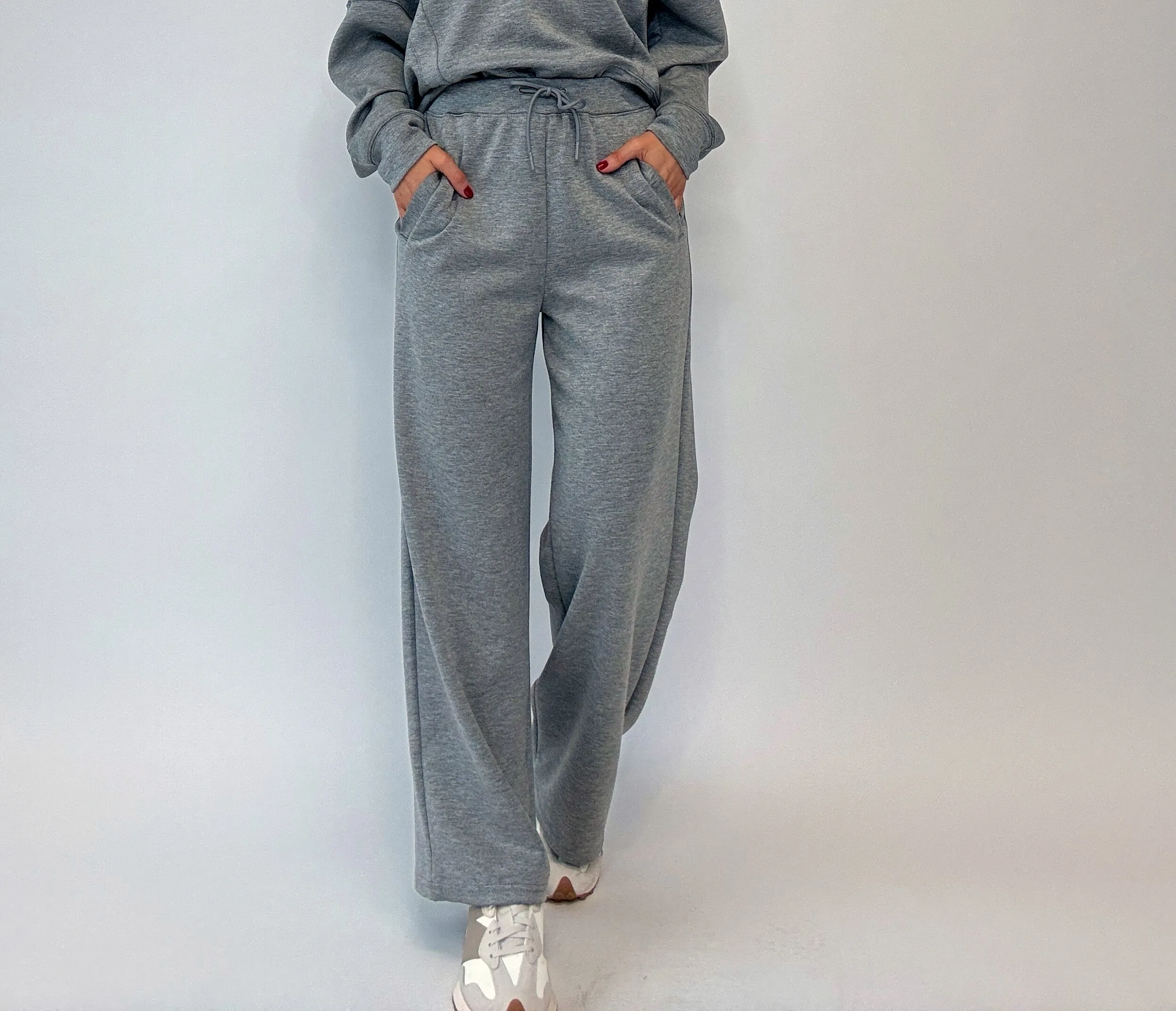 Chill Mode Wide Leg Pants - Grey