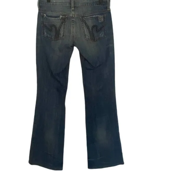 Citizens of Humanity Low Waist Bootcut Distressed Jeans