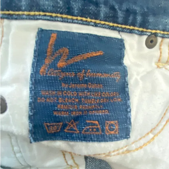 Citizens of Humanity Low Waist Bootcut Distressed Jeans