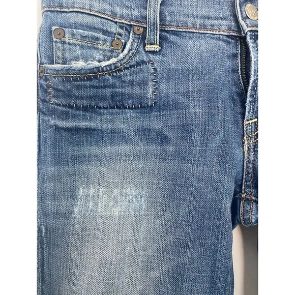Citizens of Humanity Low Waist Bootcut Distressed Jeans