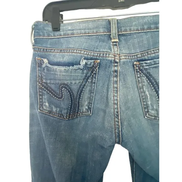 Citizens of Humanity Low Waist Bootcut Distressed Jeans