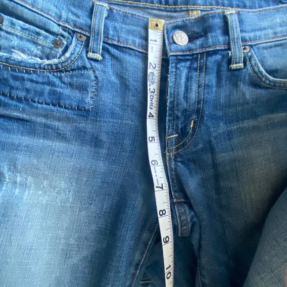 Citizens of Humanity Low Waist Bootcut Distressed Jeans