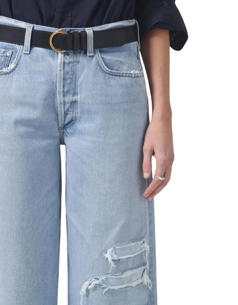 Citizens of Humanity Pina Low Rise Baggy Crop Jeans in Cascade