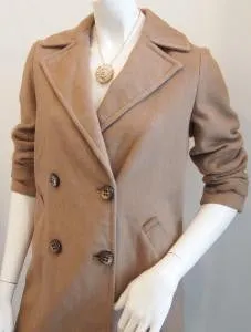 CLASSIC CAMEL WOOL VINTAGE TRENCH COAT