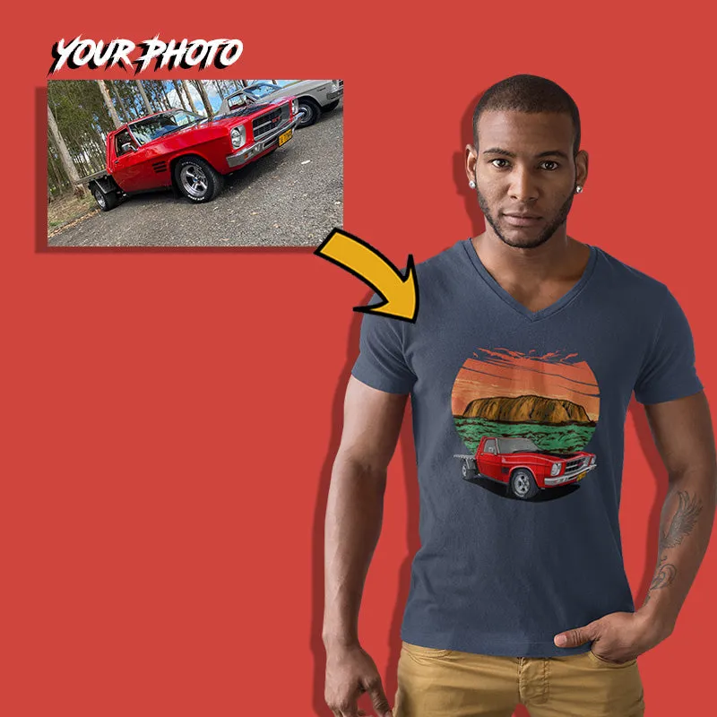 Classic Cars | Custom Print for Unisex | V-Neck T-shirt