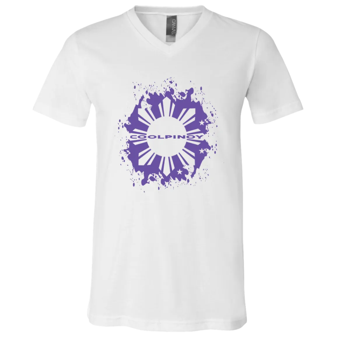 CoolPinoy Ube Splash Unisex Jersey V-Neck T-Shirt