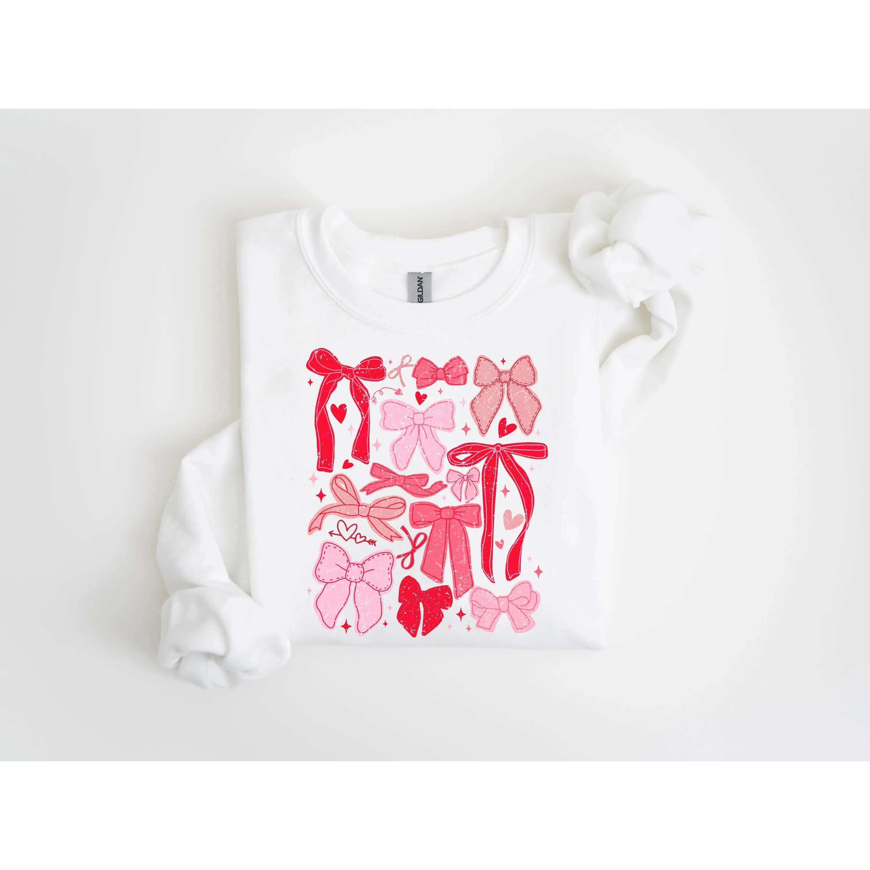 Coquette Bow Graphic Valentines Day Sweatshirt