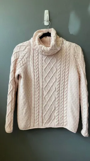 Cotton Cashmere Cableknit Turtleneck Sweater