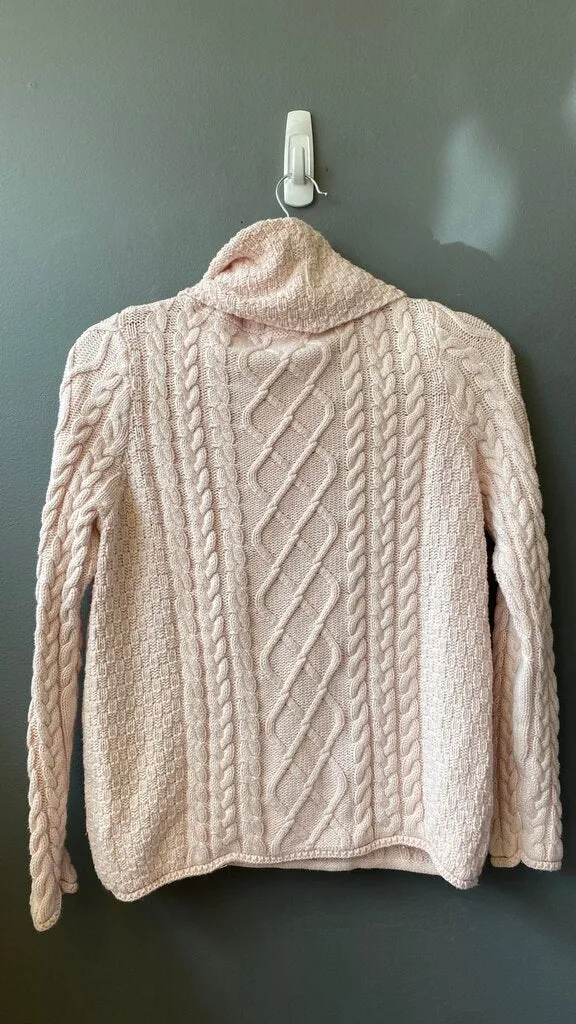 Cotton Cashmere Cableknit Turtleneck Sweater