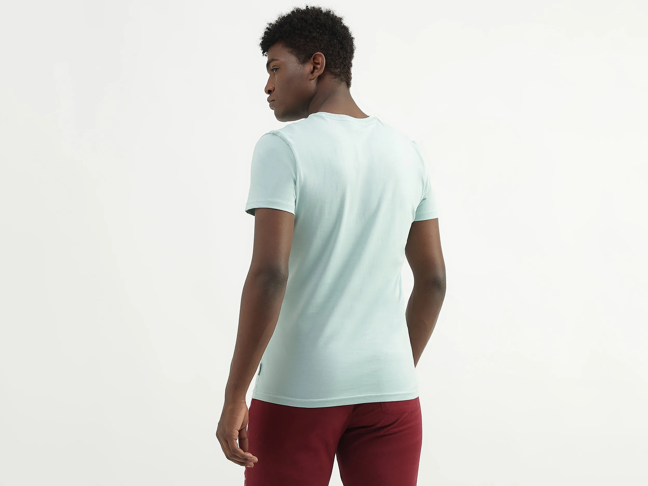 Cotton Printed Round Neck Mens T-shirts