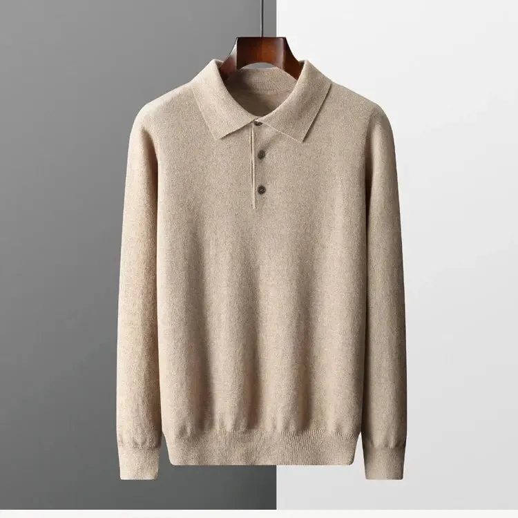 CozyKnit Cashmere Polo Sweater