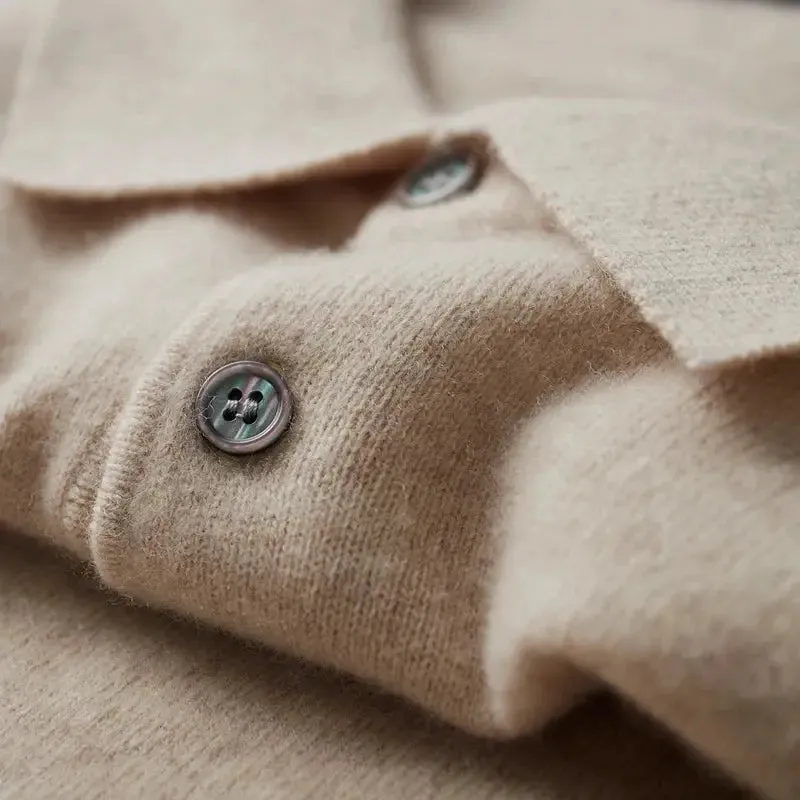 CozyKnit Cashmere Polo Sweater
