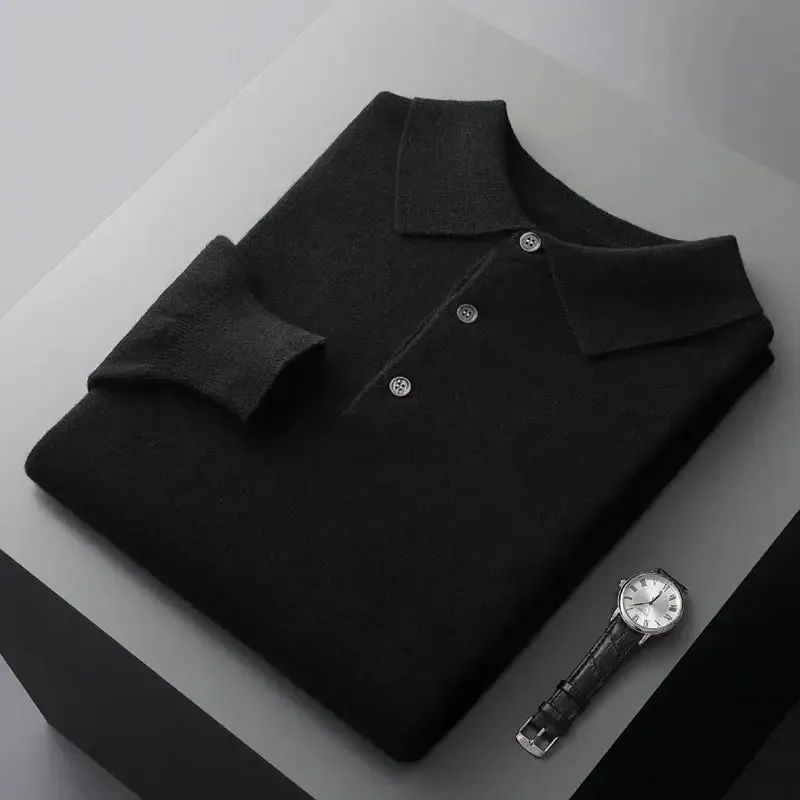 CozyKnit Cashmere Polo Sweater
