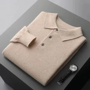 CozyKnit Cashmere Polo Sweater