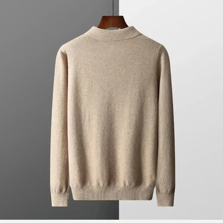 CozyKnit Cashmere Polo Sweater