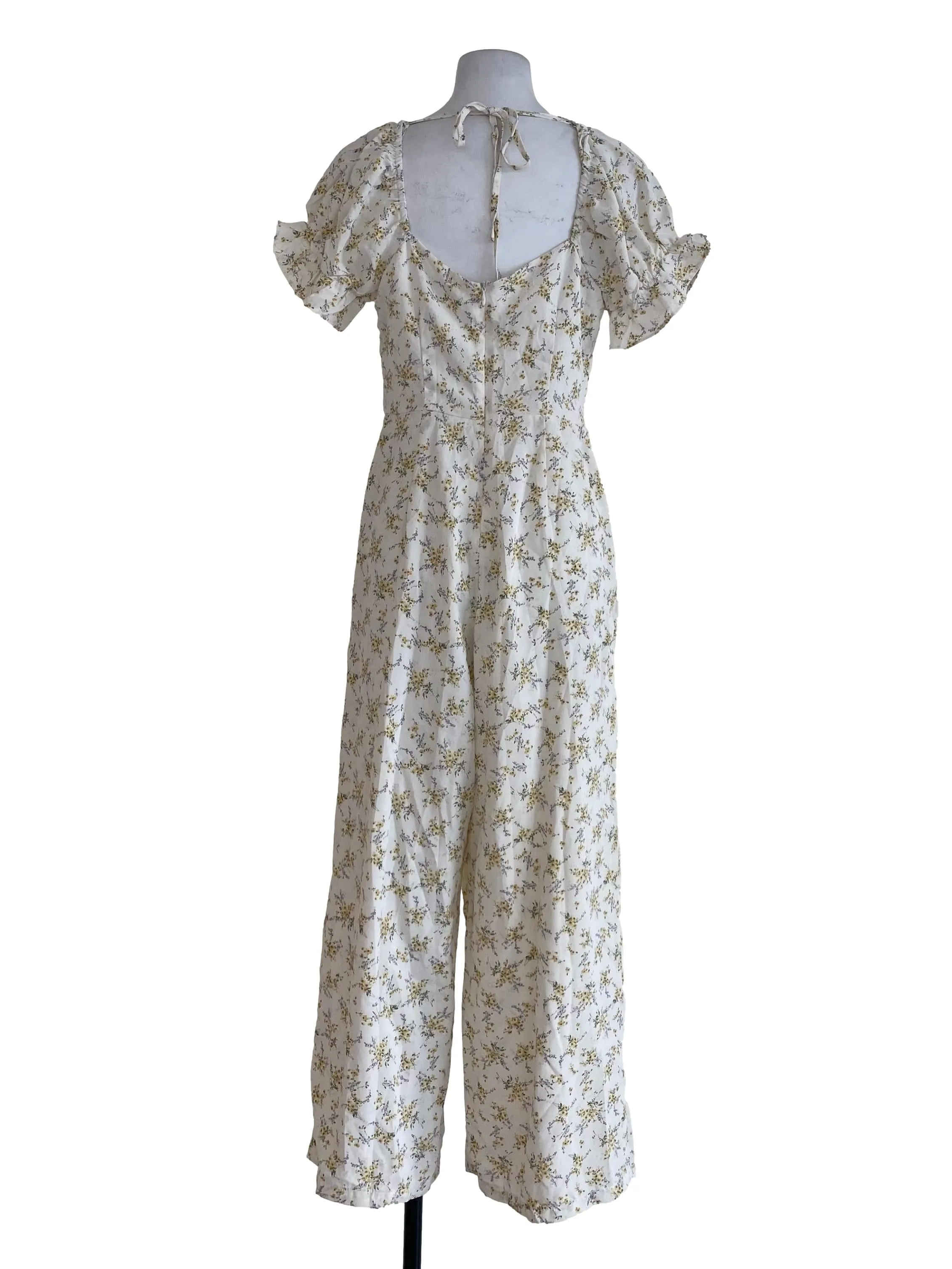 Cream Floral Jumpsuit