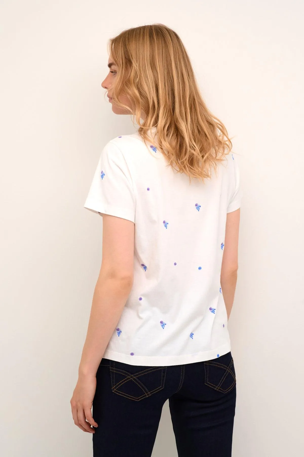 Cream Womens Fie T-shirt - Snow white