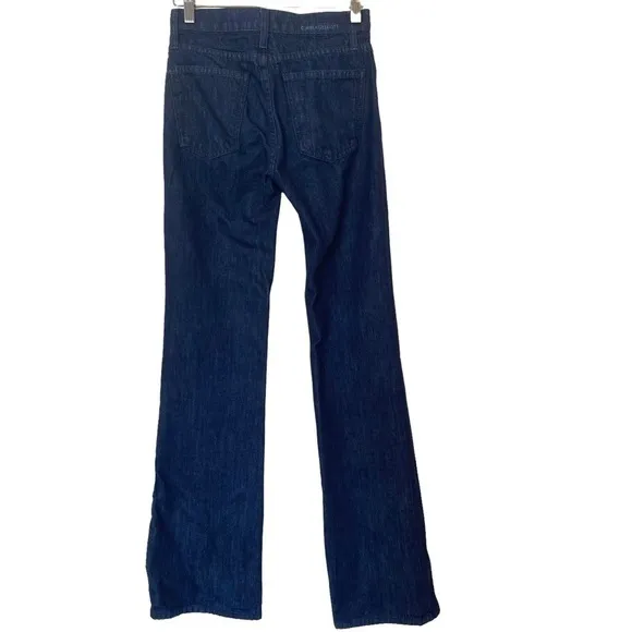 Current/Elliott The Jarvis Flare Full Length High Waist Jeans in Rinse, Size 24